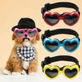 thumbnail image 4 of Dog Sunglasses Pet Eye Adjustable Strap Windproof Goggles For Small Dogs Heart Shape Design Outdoor Wear, 4 of 4