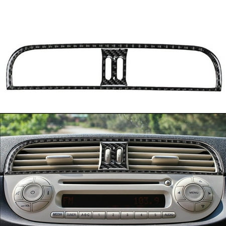 Carbon Fiber Frame Sticker Cover For Fiat 500 2012-2015 – Red Passenger Side Decorative Trim (No-Drill Adhesive)