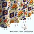 thumbnail image 6 of Pioneer Flower Floral Print Pattern Shower Curtain 72"x84", Bathroom Decorative Shower Curtain Set with 12 Hooks, Waterproof Washable, 6 of 6