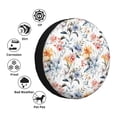 thumbnail image 4 of Sikiie Lilies Flowers PVC Leather Spare Tire Wheel Cover Spare Tire Cover, for Car Truck SUV Camper Trailer Universal Fit(14-17in)-15 inch, 4 of 6