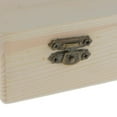 thumbnail image 4 of Unfinished Unpainted Plain Wooden Square Jewellery Box Keepsake Gift, 4 of 5