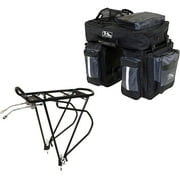 M-Wave Traveller Pannier & Alloy Pannier Rack Bundle