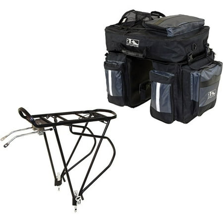 M-Wave Traveller Pannier & Alloy Pannier Rack Bundle