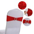 thumbnail image 3 of Funda elástica para silla con hebilla, fajas deslizantes, lazo, decoración para banquete de boda, 20 Uds., 3 of 5