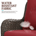 thumbnail image 4 of POCASSY Outdoor Wicker Rattan Swivel Rocking Patio Club Accent Chairs with Cushions, 4 of 10