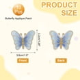 thumbnail image 2 of Parches de mariposa Uxcell para planchar, parche de reparación bordado para mochilas, ropa, zapatos, azul claro, 2 of 6