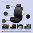 thumbnail image 5 of CAR GRAND Faux Leather car seat covers front pair breathable universal fit airbag compatible car, SUV, truck and van blue, 5 of 9