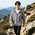 thumbnail image 5 of Sewkxo Mens Rain Jacket Lightweight Raincoat Waterproof with Hood Outdoor Windbreaker Jacket Travel Rain Jackets,Dark Gray 3XL, 5 of 7