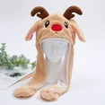 thumbnail image 2 of KDFWDM Interactive Santa Reindeer Plush Hat with Moving Ears Feature, Creative Christmas Costume Accessory for Holiday Atmosphere Creation, Party Games and Festive Photo Opportunities, 2 of 5