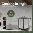 thumbnail image 3 of Olla alta Emporio Kitchen de acero inoxidable de 24 cuartos con tapa, 3 of 8