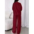 thumbnail image 4 of Conjunto Deportivo PRETTYGARDEN Rojo Vino 2 Piezas Sudadera y Pantalón Ancho M, 4 of 8