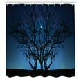 thumbnail image 3 of Ambesonne Navy Blue Shower Curtain, Night Moon Cosmos, 69"Wx84"L, Navy Black, 3 of 5