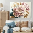 thumbnail image 2 of Designart Pink And Gold Dahlia Flower Canvas Wall Art, 2 of 5