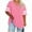 Pink T-Shirts for Women, variant on Olyvenn Stylish Plus Size Womens T Shirts Short Sleeve V Neck Loose Casual Summer Tees Basic Tunic Tops with Pocket Black 12