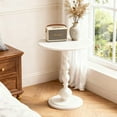 thumbnail image 3 of PinkSheep Small Round Side Table, Coffee End Table Drink Table Sofa Table Tray Table for Living Room Bedroom, White, 3 of 9