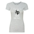 thumbnail image 2 of I Love You To Texas And Back Plaid Pop Culture Womens Slim Fit Junior Tee, Heather Grey, 2XL, 2 of 3