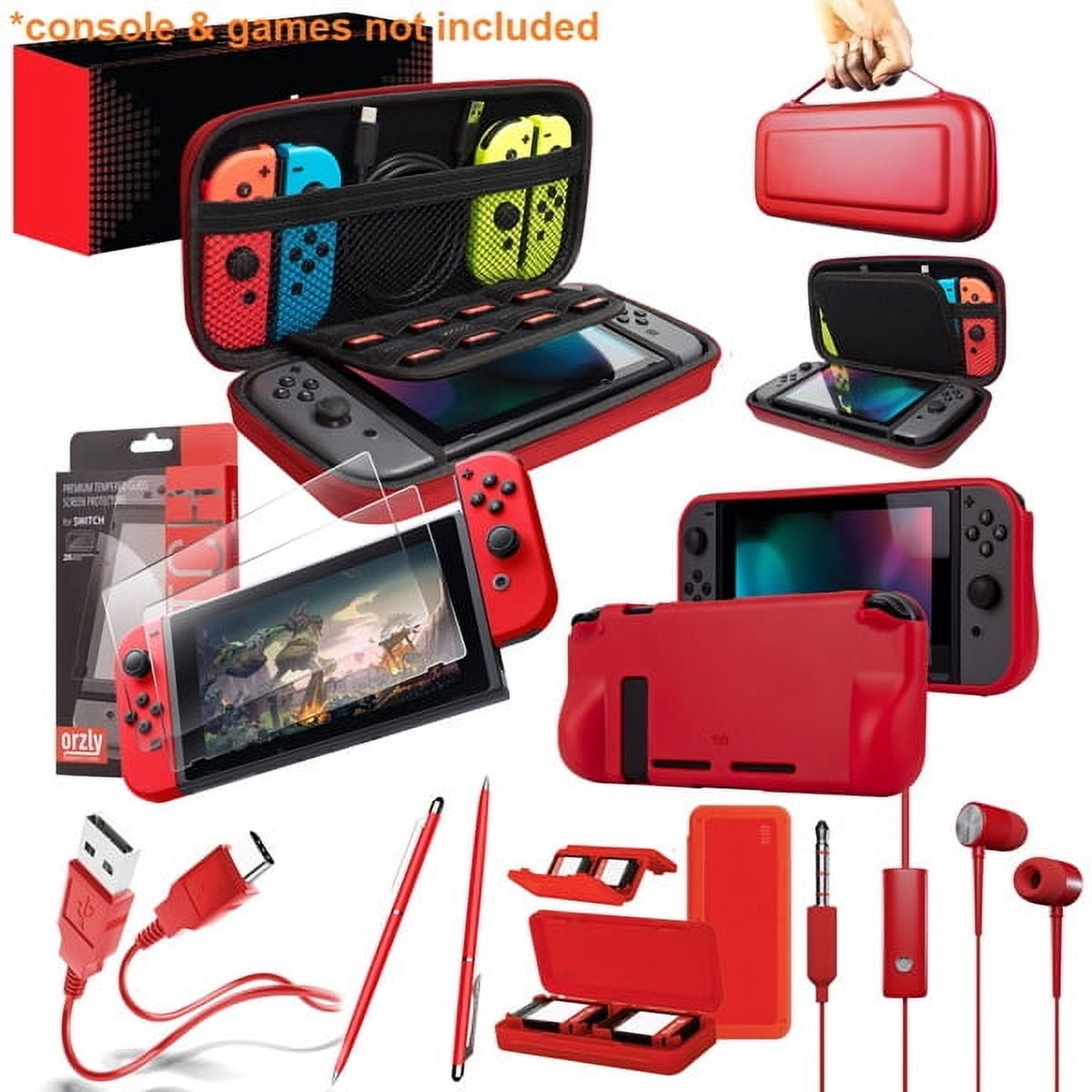 Red Nin Switch Essentials Accessory Bundle Pack [Orzly] - Walmart.ca