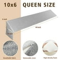 thumbnail image 6 of SORMAG Wedge Pillow Headboard, Bed Wedge Pillow for Headboard,Bed Mattress Gap Filler,Headboard Pillow,Pillow Wedge for Headboard Gap(0-8") Grey Queen Size 60"x10"x6", 6 of 9
