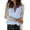 Light Blue, variant on My Items Shirts for Women Women's Long Sleeve Shirts Women's Sequin Stitched Long Sleeved Blouse with Loose V Neck Pullover M