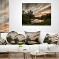 thumbnail image 3 of Designart Sunset over Rydal Waters - Landscape Printed Throw Pillow - 18x18, 3 of 4