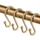 thumbnail image 1 of Ganchos metálicos para cortina de ducha, juego de 12 anillas, resistentes a la corrosión, en forma de S, para cortinas de ducha, utensilios de cocina, ropa, toallas, etc. (dorados), 1 of 5