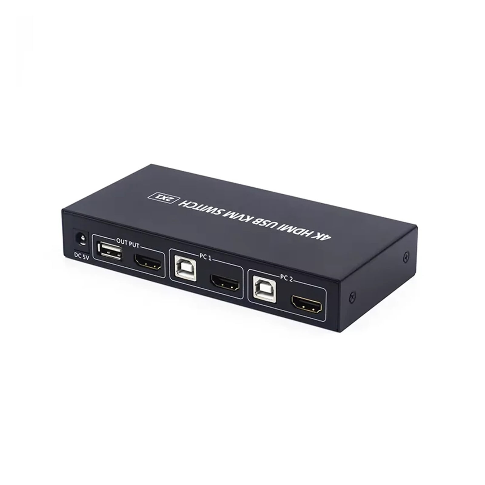 2 Port KVM Switch -compatible USB Converter HD Two Computer Hosts Share Keyboard Mouse Display USB Printer Sharing Device