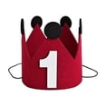 thumbnail image 2 of Red Crown Birthday Felt Hat Number 11 For Teenager Birthday Party Photography Decorative Prop, 2 of 4