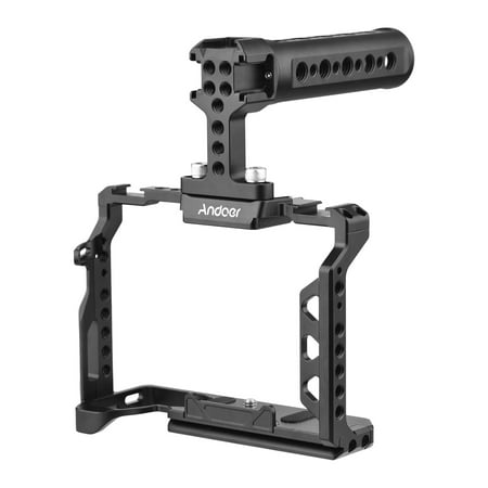 Image of Andoer Aluminum Alloy Camera Cage Kit with Handle Grip Replacement for Sony A7