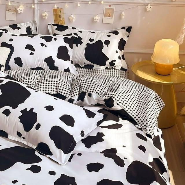 Korean Style Cartoon Cloud Bedding Set Pink Floral Princess Bed Sheet Set Pillowcase Girls Summer Autumn Soft Duvet Cover Set
