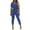 Blue, variant on Fall Jumpsuits for Women Jumpsuits for Women Summer Casual Short Sleeve Lapel Button Down Belt Work Jumpsuit Rompers with Pockets Wide Leg Jumpsuits for Women Cargo Jumpsuit for Women Black
