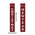 thumbnail image 3 of Adornos Navideños Banderas Con Fondo A Cuadros Rojos Y Negros Bandera Festiva Bandera Decorativa Navideña, 3 of 4