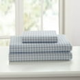 thumbnail image 2 of Laurel & Mayfair Gingham Printed 250tc 100% Cotton Percale Navy 4-Piece Sheet Set, King, 2 of 5