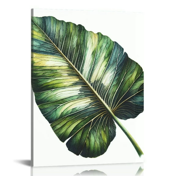 JEUXUS Green Plant Framed Wall Art Nature Wall Decor Boho Bathroom Pictures Tropical Botanical Leaves Canvas Painting Sage Monstera Leaf Minimalist Artwork for Living Room Bedroom Home