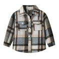 thumbnail image 2 of Gamivast Plaid Shirts for Boys Toddlers Long Sleeve Button Down Flannel Shirts Us 12 Months - 12 Years Old Fall Fashion Lapel Collar Winter Warm Shacket Jackets with Chest Pockets, 2 of 6
