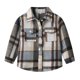 thumbnail image 2 of Cowsor Toddler Baby Boys and Girls Plaid Shirts Jacket Long Sleeve Lapel Button Down Top Outwear Clothes, 2 of 7