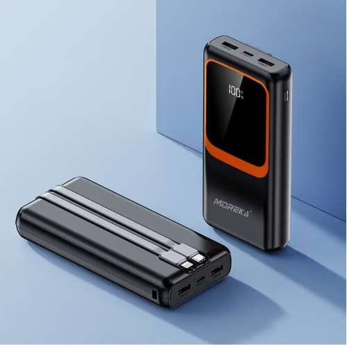Power Bank Moreka K089 20000 mAh 74W cable tipo C y tipo IP