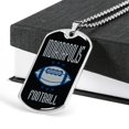 thumbnail image 3 of Indianapolis Fan Necklace Dog Tag Stainless Steel or 18k Gold 24" Chain, 3 of 8