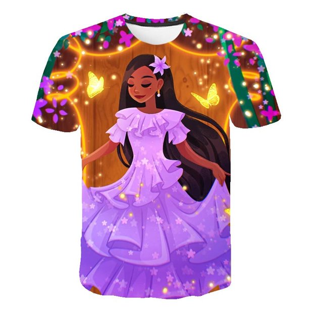 Camiseta de Disney para niños magic full house, camiseta de dibujos animados para niñas, ropa de calle para niños, jersey de cuello redondo, camiseta holgada para niños, Tops13T Gao Jinjia LED