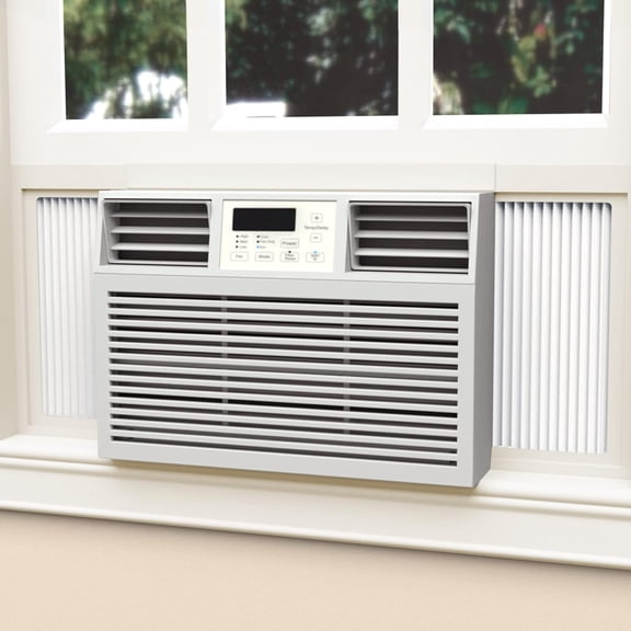 YANTON Window AC Side Panels with Double Layer, Insulation Window Air Conditioner Side Panel Kit, Ajustable Fits Up to 17 inch H x 10 inch W, 2 Pack