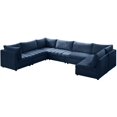 thumbnail image 2 of Meridian Furniture Jacob Navy Velvet Modular Sectional, 2 of 9