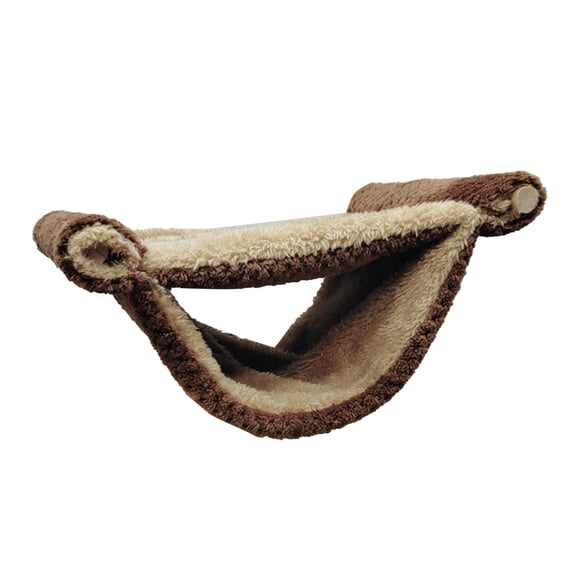 Lits Hamac pour Petits Animaux Double Couche Facile à Nettoyer Hamac Suspendu en Peluche Lit pour Écureuils Ours Dorés Chinchillas