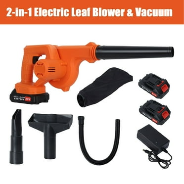 Aqmeifen 130 MPH at 150 CFM 21V Electric Leaf Blower & Vacuum, 2-in-1, Orange