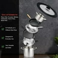 thumbnail image 5 of Universal Lid for Pots, Pans and Skillets - Tempered Glass with Heat Resistant Silicone Rim, Fits 10", 11" and 12" Diameter Cookware, Round, 5 of 7