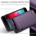 thumbnail image 4 of Mantto Case for iPhone 7 Plus/iPhone 8 Plus with Card Holder, Retro PU Leather RFID Blocking Credit Card Slots Double Magnetic Clasp Flip Kickstand Shockproof Phone Cover,Purple, 4 of 9