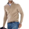 thumbnail image 1 of Mens Half Zip Jumper Micro Fleece Tops Sweater Polo Neck Jump Bfi, 1 of 1