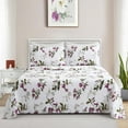 thumbnail image 4 of Marina Decoration Ultra Soft Silky Deep Pocket Rich Printed Bedding Rayon from Bamboo All Season 6 Pieces Sheet Set with Pillowcases, Pink Light Floral Pattern, 4 of 7