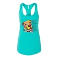 thumbnail image 3 of Colorful Pitbul | People Will Know How Large Your Soul | Dean Russo Art Animal Lover Ladies Racerback Tank Top, Tahiti Blue, X-Large, 3 of 6
