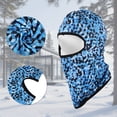 thumbnail image 4 of Unique Bargains 1 Pc Ice Silk Geometric Balaclava Face Mask Dark Blue, 4 of 5