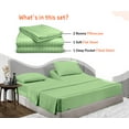 thumbnail image 2 of SGI Bedding Egyptian Cotton Top Split Sheet Set Stripe Adjustable Bed 34" Split Head Cal King 600 TC 15" Deep Moss, 2 of 9