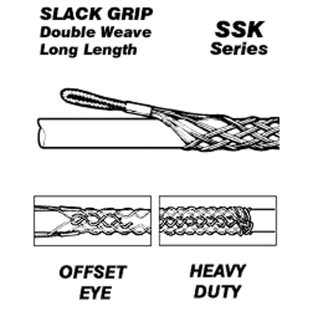 Leviton L8705 Offset Eye Wire Mesh Pulling Grip 2.00 2.49